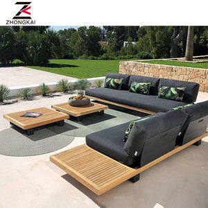 Moderne wasserdichte Teakholz möbel mit Kissen Wohnzimmer Balkon Garten <span class=keywords><strong>Patio</strong></span> Hotel Schnitts ofa im Freien - Product Image 3