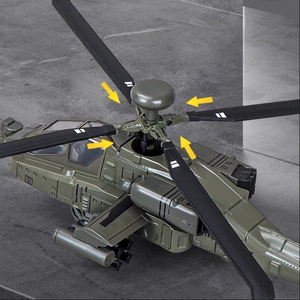 Hélicoptère Armé Décoratif avec Effets Sonores et Lumineux, Modèle d'Hélicoptère en Alliage pour Simulation <span class=keywords><strong>de</strong></span> <span class=keywords><strong>Combat</strong></span> - Product Image 4