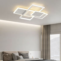 Lámpara de Techo Cuadrada Minimalista BGST, Iluminación Moderna y Sencilla, Acrílica, de Montaje Empotrado, para Sala de Estar