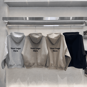 เสื้อฮู้ดดี้ผ้าฟลีซหนา 450 GSM สกรีนโลโก้ตามสั่ง ผ้าคอตตอนผสม ทรงโอเวอร์ไซส์ ไหล่ตก แขนยาว สไตล์สตรีทแวร์ ยูนิเซ็กส์ - Product Image 1