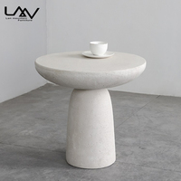 Table basse en béton moderne et simple, table d'appoint ronde, mobilier nordique, villa, salon, hôtel, meubles en pierre, contemporain