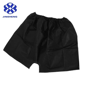 Short d'examen <span class=keywords><strong>jetable</strong></span> Pantalon médical Short d'examen non tissé avec ceinture élastique Short unisexe pour spa Spray Tan - Product Image 1