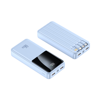 Batterie externe pour téléphone portable avec charge rapide PD20w 22.5W 10000mah USB C, charge super rapide, avec câbles, 4 lignes intégrées, NOUVEAU