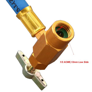 Tuyau de climatisation automobile avec manomètre 1/2 Acme en alliage d'aluminium AL801G50 pour système R134A - Product Image 4