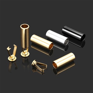 Accesorios para prendas de vestir: Terminales cilíndricos metálicos de dos piezas para cordones, puntas de cuerda, tapones para cordones de sudaderas con capucha - Product Image 2