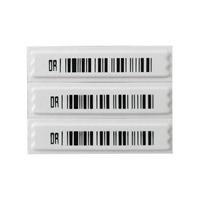 Étiquettes souples blanches de sécurité EAS AM DR personnalisées E-bit AM-L4511DR 58kHz avec code-barres pour la lutte antivol en supermarché