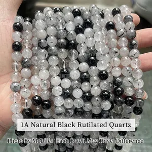 JD Atacado 4-12mm Pedra Natural Loose Round Beads Cristal Cura Gemstone Ametista Rose Quartz Stone Beads para Fazer Jóias