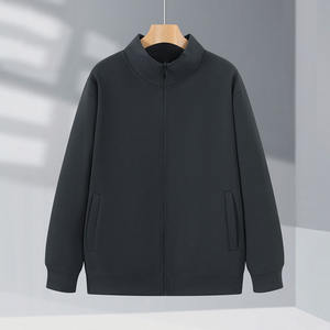 Sweatshirts unisexes à manches longues avec fermeture éclair complète pull court avec poches polaire quart fermeture éclair col montant tenues d'automne vêtements - Product Image 6