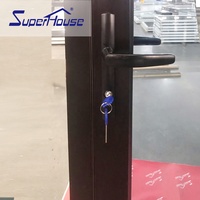 Porte à battants en aluminium à triple vitrage, insonorisée, populaire à Vancouver, Québec, Canada, pour villa et maison