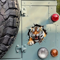 Autocollants 3D personnalisés avec logo de tigre, autocollants créatifs pour voiture, autocollants adhésifs pour pare-brise arrière, pare-chocs, mur