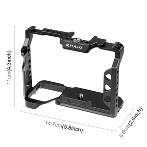 Plataforma estabilizadora de jaula de cámara de Metal más vendida PULUZ para <span class=keywords><strong>Sony</strong></span> A7 IV/A7M4/A7M3/A7R3/<span class=keywords><strong>A7R</strong></span> <span class=keywords><strong>III</strong></span>, plataforma de cámara de acción deportiva negra - Product Image 2