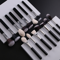 40 pinceaux de maquillage, logo personnalisé Chine, manche en bois naturel, pinceaux de maquillage de qualité