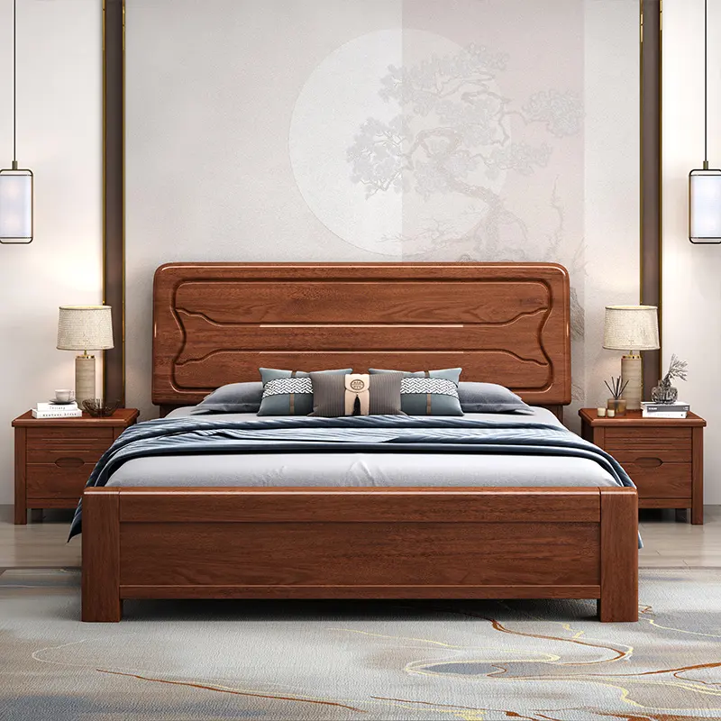 Bedroom Furniture Set home storage bedroom set with wardrobe bedside table bed with base popular queen size bed with cabinet