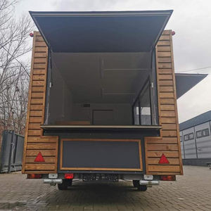 Model rumah kayu Mobile luar ruangan BBQ makanan Jalan Trailer Hot <span class=keywords><strong>Dog</strong></span> Bar Bir Makanan truk multi-fungsi troli barbekyu - Product Image 4