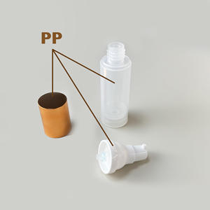 ขวดสุญญากาศทรงกลมสีขาว ผลิตจากพลาสติก PP สำหรับบรรจุรองพื้นเนื้ออิมัลชั่นแบบไม่ต้องใช้แปรง ขนาด 15 มล. 30 มล. 50 มล. ใช้สำหรับผลิตภัณฑ์ดูแลผิวหน้า เช่น ครีมทาหน้า และมาส์กหน้า - Product Image 4