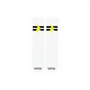 Calcetines Deportivos Unisex de Tela Blanca con Diseño de Rayos Dobles para un Estilo de Vida Activo - Product Image 1