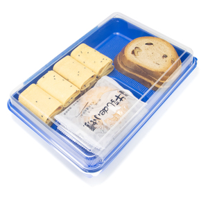 Tái chế dùng một lần PS màu xanh thực phẩm khay nhựa cho hãng hàng không phục vụ hộp - Product Image 4