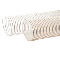 Tuyau flexible en cuivre enduit de PU pour système de ventilation d'évacuation des fumées, connecteur flexible pour sortie d'air transparent