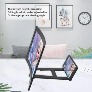 <span class=keywords><strong>Loupe</strong></span> <span class=keywords><strong>d</strong></span>'écran de téléphone incurvée 12 pouces HD 3D avec protection oculaire, amplificateur de téléphone avec support paresseux, support portable pour agrandir films et vidéos - Product Image 2