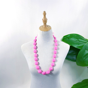 Fashion Artificial Acrylic Hawaiian Kukui <strong>Nut</strong> Leis Wholesale <strong>Necklace</strong> - Product Image 4