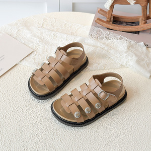 Sandales romaines d'été 2026 pour enfants, chaussures de plage élégantes à bout ouvert pour garçons et filles, sandales gladiateur polyvalentes à semelle souple et tendance - Product Image 2