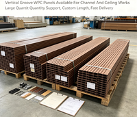 Panneau mural WPC résistant aux intempéries, panneau composite à grain de bois pour murs extérieurs