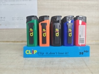 Nouveau briquet électronique en plastique avec clip pour l'Europe, conforme aux normes ISO9994 EN13869