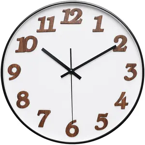 Horloge de vente chaude horloge murale ronde en plastique moderne bon marché