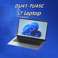 Ordinateur portable professionnel 14 pouces en gros DU41-TU45C I7-1165G7 1920*1080 DDR4 8 Go 3200 MHz 4650 mAh 11,55 V SSD 128 Go Windows 10 1 an