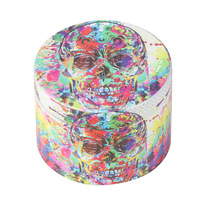 Broyeur en alliage de zinc à 3 couches avec motifs de crâne Broyeur d'herbes sèches de style simple pour fumer Ensembles d'accessoires
