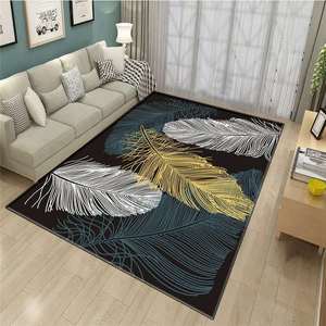 Hochwertige zeitgenössische Kinderzimmer Wohnzimmer große wasch bare 3D Teppich Bereich Teppich goldene geometrische Teppiche benutzer definierte Teppich - Product Image 3