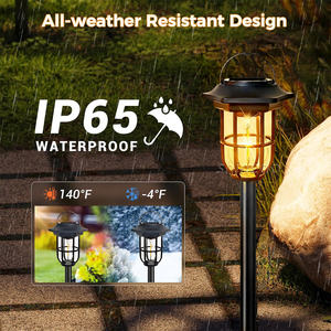 Lampe solaire pour allée, haute luminosité, étanche IP65, lampes solaires à piquets, éclairage extérieur pour <span class=keywords><strong>jardin</strong></span>, allée, voie <span class=keywords><strong>de</strong></span> passage, lumière solaire décorative pour le sol - Product Image 4