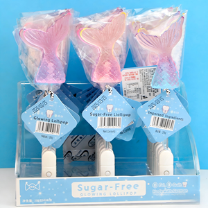 Bonbons durs fruités lumineux de 20g en forme de cristal (<span class=keywords><strong>Sirène</strong></span>, <span class=keywords><strong>Crabe</strong></span>, Raisin, Arc-en-ciel, Papillon, Fleur de cerisier, <span class=keywords><strong>Petite</strong></span> marguerite) en sachet - Product Image 3