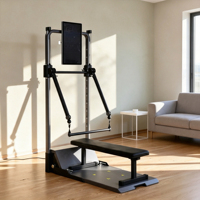 Máquina de Ejercicios con Poleas GYMAPTUS, Pantalla Táctil y Brazos Ajustables, Equipo de Gimnasio Inteligente para el Hogar