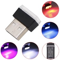 Mini Lámpara LED USB de 7 Colores, Luz Ambiental Universal con Conector USB, Lámpara de Atmósfera Interior para Auto, Luz Nocturna Decorativa Portátil para Auto y Laptop