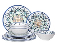 12 pcs De Luxe mélamine Dîner Ensembles Personnalisés Ustensiles de Cuisine Vaisselle En Mélamine Ensembles Vajilla Mélamine Vaisselle Ensembles