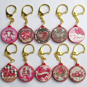 Perles en silicone imprimées pour la Saint-Valentin, perles focales en silicone pour la fabrication de chaînes de téléphone portable et de sacs à main, perles mignonnes de dessin animé - Product Image 2