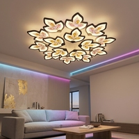 Nouvelle conception, lumière LED décorative de salon moderne de haute qualité avec 3 couleurs LED (blanc, chaud et jaune), prix d'usine