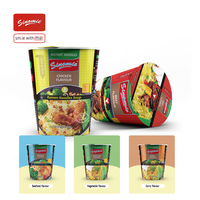 SINOMIE Brand Chicken / Beef / Vegetable / Seafood / Curry Flavor High Quality Cup Instant Food Instant Noodles