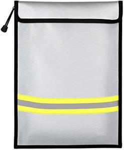 15x11 Inches Fireproof Safe <b>Document</b> <b>Bag</b> - Waterproof with Upgraded Zipper for A4/A5 Valuables Cash Passport Laptop (Gray) - Product Image 4