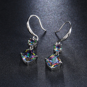 Orecchini Pendenti Lunghi in Cristallo Multicolore per Donne, Accessori Eleganti di Moda Primavera-Estate - Product Image 3