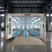 Solution tout-en-un Premium : Cabines de peinture automobiles diesel 43 kW 80 ° Cabine de peinture automobile avancée C Baking Paint Booth Advanced Automotive Spray Oven Room