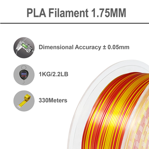 <span class=keywords><strong>Filament</strong></span> d'impression 3D PLA en gros d'usine, 100% matière vierge, certifié ROHS, dégradé arc-en-ciel, changement de couleur rapide pour imprimantes 3D - Product Image 4