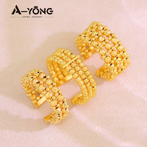 Luxury Dubai Gold Plated <b>Copper</b> Multi Layer <b>Bangle</b> Ring Trendy Little Bee Jewelry for Women Wedding Party - Product Image 3