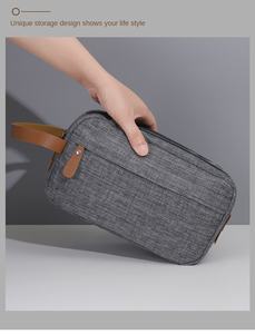Trousse de Toilette de Voyage pour Hommes en Gros, Suspendable, Double Couche, Grande Capacité, Portable, en Tissu Oxford Imperméable pour Cosmétiques et Maquillage - Product Image 2