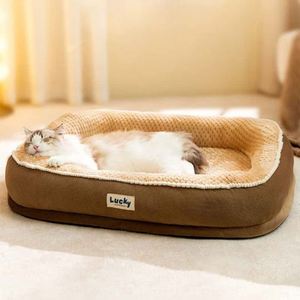 Coussin pour animaux de compagnie rectangulaire, épais et chaud, pour chats et petits chiens, amovible, lavable, confortable toute l'année - Product Image 3