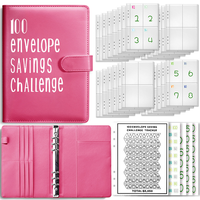Défi des 100 enveloppes : Coffret cadeau magnétique à feuilles mobiles pour l'épargne quotidienne sur 100 jours