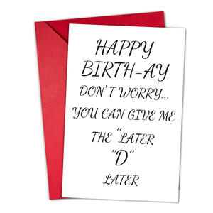 Carte de vœux imprimée sur papier couché vierge avec enveloppe et message amusant de vœux d'<span class=keywords><strong>anniversaire</strong></span>, message de bénédiction parodique - Product Image 6