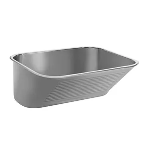 High Quality Single Bowl Stainless Steel 304 Brush Utility Laundry Kitchen Sink With Washboard
