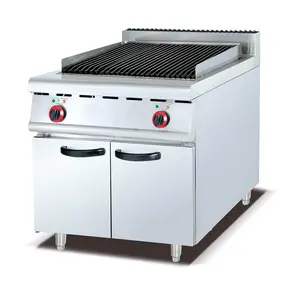 Commercial Electric Lava Rock Grill with Electric Grill Flat Pan